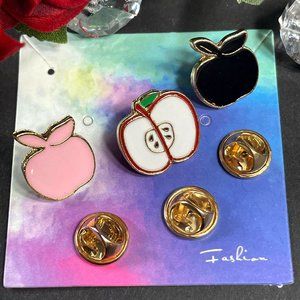 Apples Apples Lapel Pin Fruit Food Badge Enamel Pin Accessories